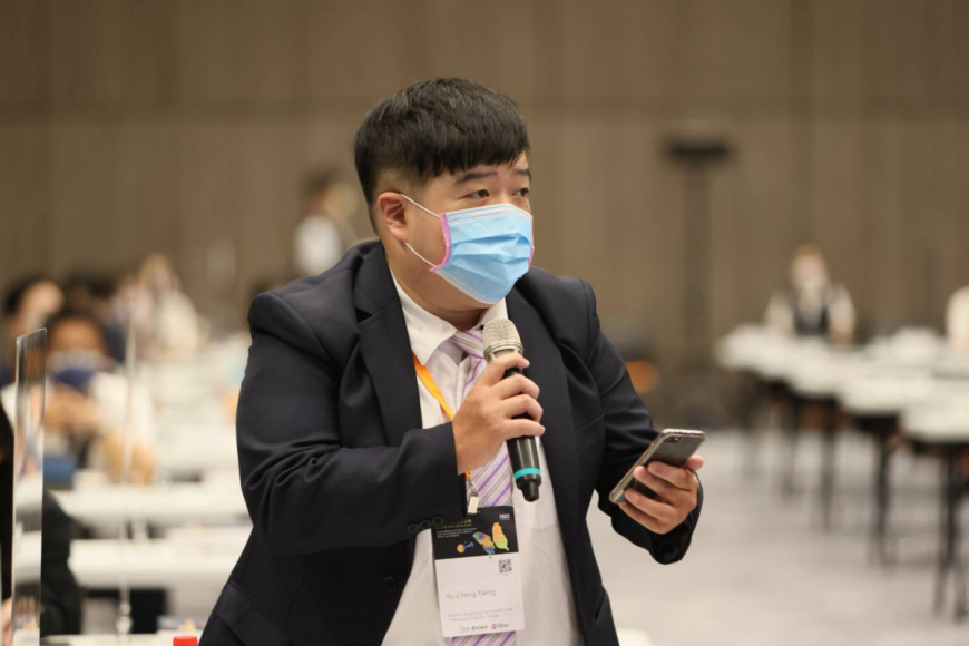曾昱誠在2022年CRPD國際審查會議中，針對身心障礙者獲得司法保護的條文提出建議。